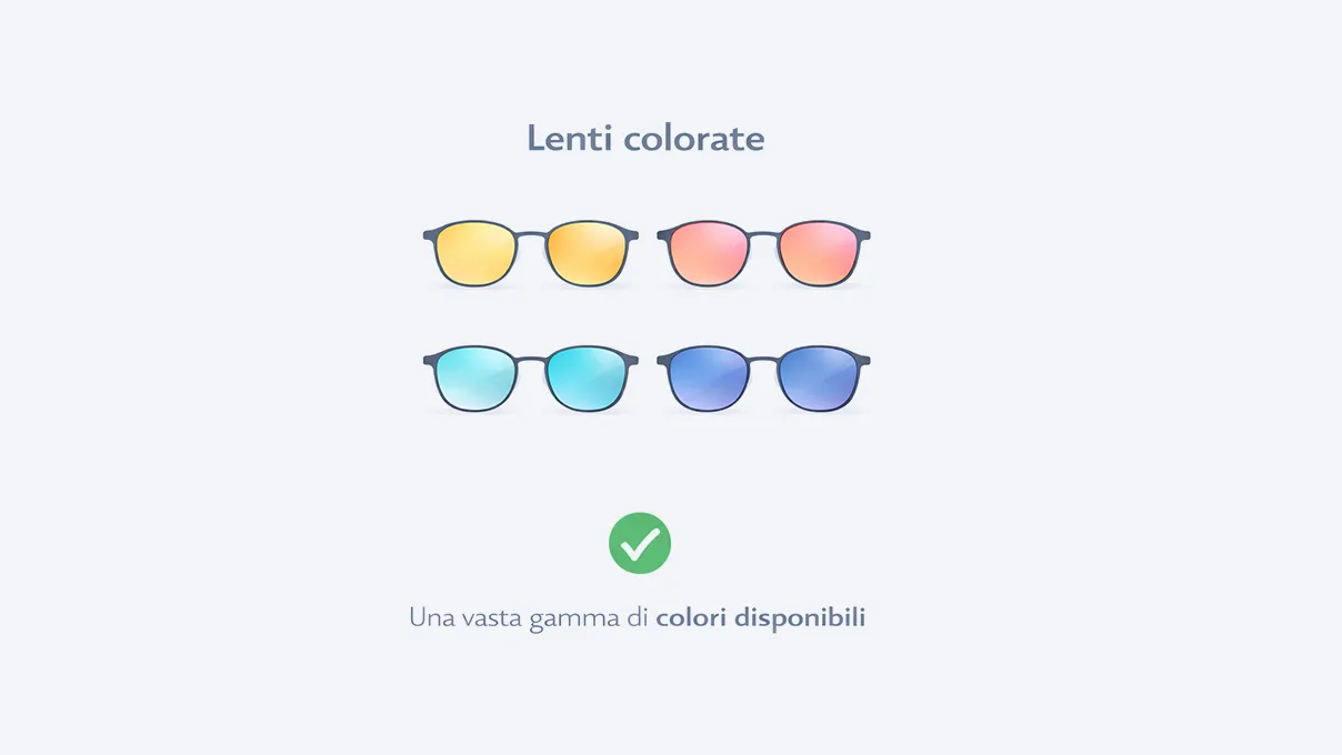 Illustrazione lenti colorate