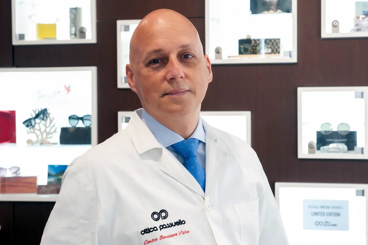 L'optometrista Gianfranco Passuello.